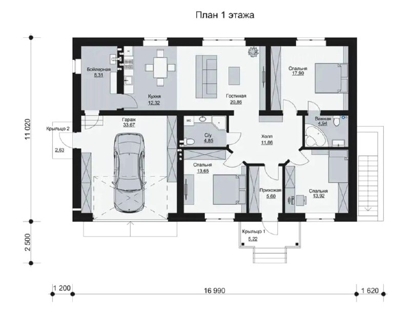 Планировка загородного дома с подвалом и гаражом Дизайн и ремонт Please open Telegram to view this post VIEW IN TELEGRAM - изображение 3 - telegram, view, планировка