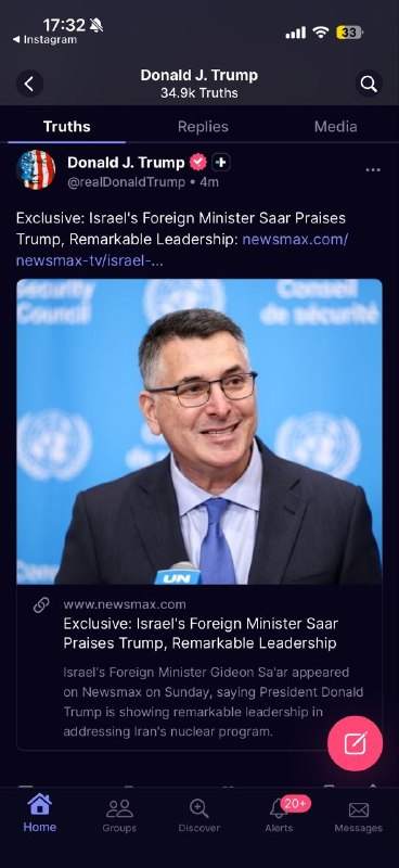ובינתיים בחשבון הTruth של טראמפ
