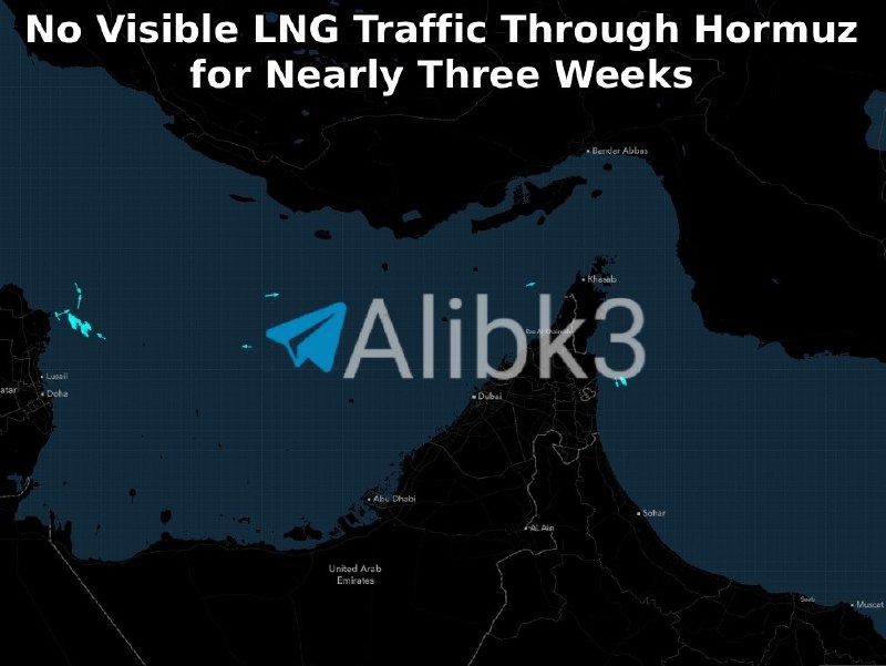 הובלת LNG דרך מיצר הורמוז הופסקה במשך כמעט 3 שבועות, מכיוון שלא נראתה תנועת ספינה בנתיב המים מאז הותקפה מכל…