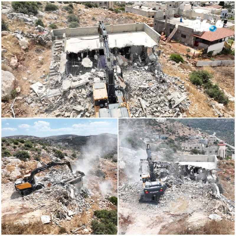 🇮🇱 כוחות חטיבת אפרים והמנהל האזרחי הרסו מבנה פלסטיני שהוקם באופן בלתי חוקי סמוך ליישוב ברוכין. כוחות חטיב…