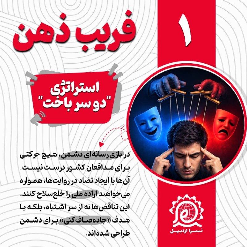 نسرا بوشهر: 💠 فریب ذهن؛ استراتژی "دو سر باخت"#آلبوم #جنگ_روایت🚩نهضت سواد رسانه ای انقلاب اسلامی استان بوشهر 🆔https://rubika.ir/nasra