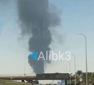 Huge stacks of smoke are rising from Riyadh airport now