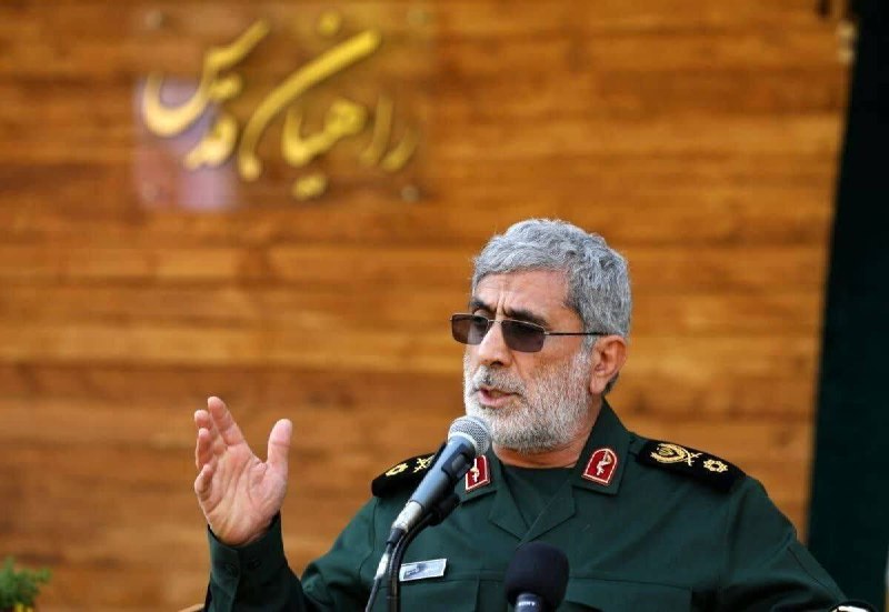 خبرگزاری صداوسیما: 🔺سردار قاآنی: فلسطین آرمانی زنده و تغییرناپذیر است فرمانده نیروی قدس سپاه پاسداران انقلاب اسلامی:🔹بسمالله الرحمن الرحیم