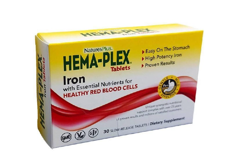 Hema plex новая упаковка легкоусвоямого железа с кофакторами. 40 лар. Срок большой. 30 штук в упаков — фото 1