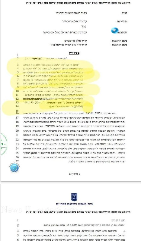 🇮🇱 עיריית ת"א ניסתה להצר את צעדיהם של עשרות בתי כנסת בת"א בין היתר כאשר דרשה מהם לחתום על הסכם חדש שבו נד…