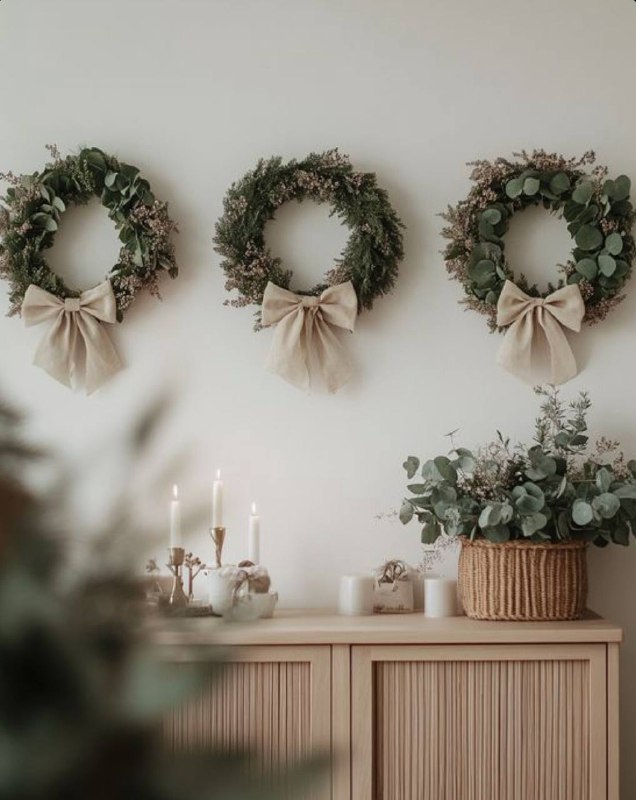 Декоративные новогодние венки Встречать гостей или создавать настроение новогодний венок справится с обеими задачами. Он первым дарит ощущение праз... - изображение 2 - венок, заснеженный, венки