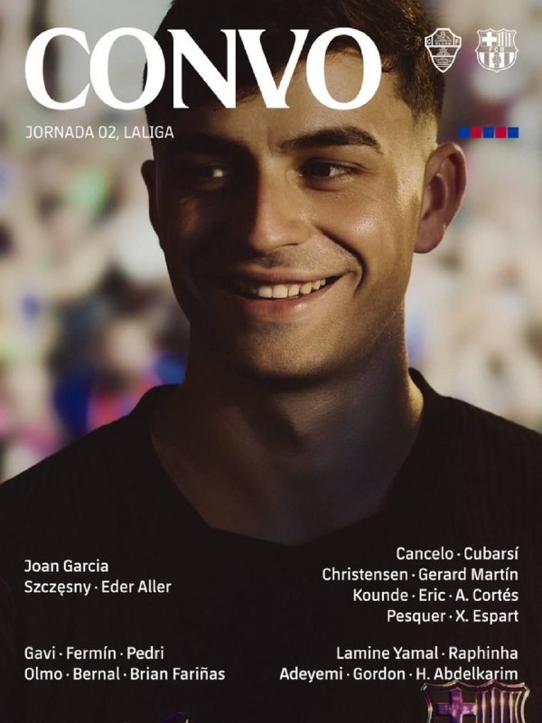 اخبار و نتایج زنده فوتبال: 🇪🇦 لیست بارسلونا برای دیدار امشب مقابل الچه🆔 @livefootballchannel