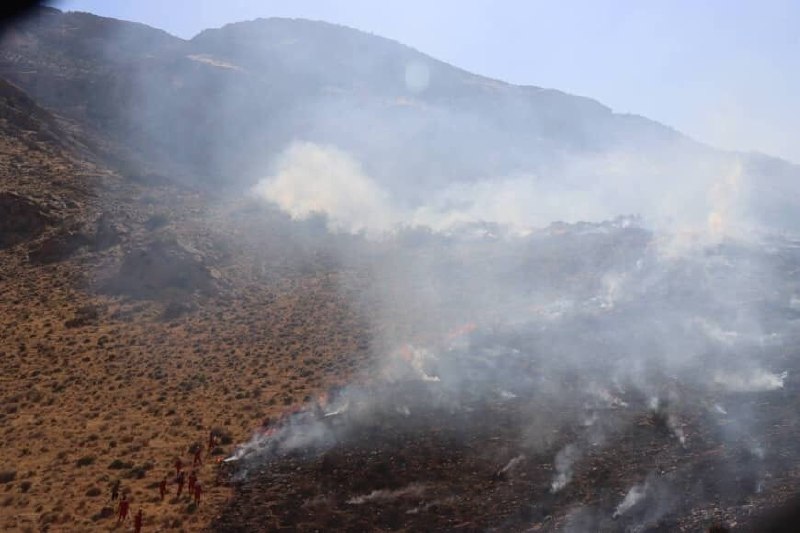 כיבוי השריפה בהרי באבאכּוּהי במאמץ כבאים משיראז