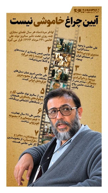 همشهری اصفهان: 📊۷ نکته درباره علی حاتمی که هر سال در سالگرد تولدش سوژه شبکههای اجتماعی میشود@hamshahri_info