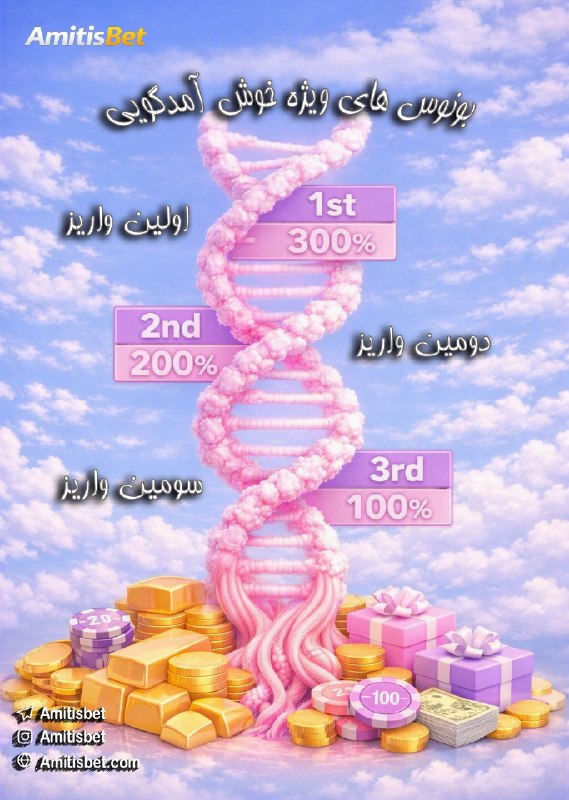 جوک موک: ⭐️ شروعی که DNA برندهها رو میسازه! اولین واریز تا سومین، هر مرحله یه جهش به سمت برده.🌈❤️ بونوس خوشآمدگویی تا 300٪ ❤️🐥