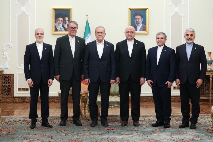 President at a ceremony to introduce and send new ambassadors to five countries: