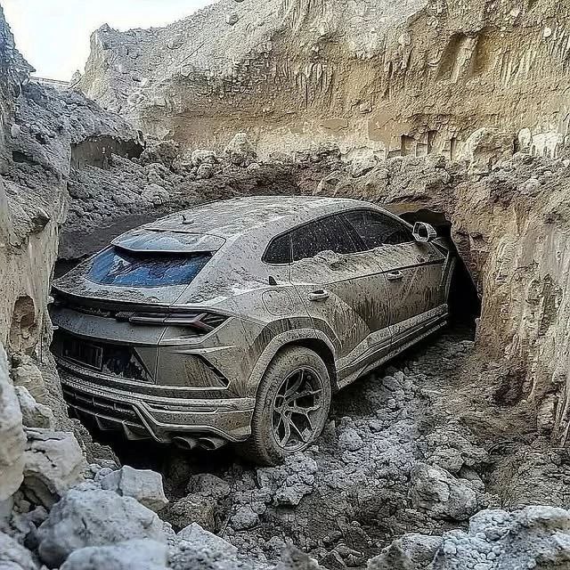 В пустыне Дубая были найдены несколько роскошных автомобилей, которые, как предполагают, были занесе 2