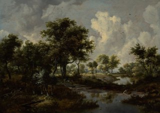 Meyndert Hobbema1638 - 1709The majority of his mature works come from the 1660s; after he married and took a job as an exciseman in 1668 he painted less, and after 1689 apparently not at all. He was not very well known in his lifetime or for nearly a centu