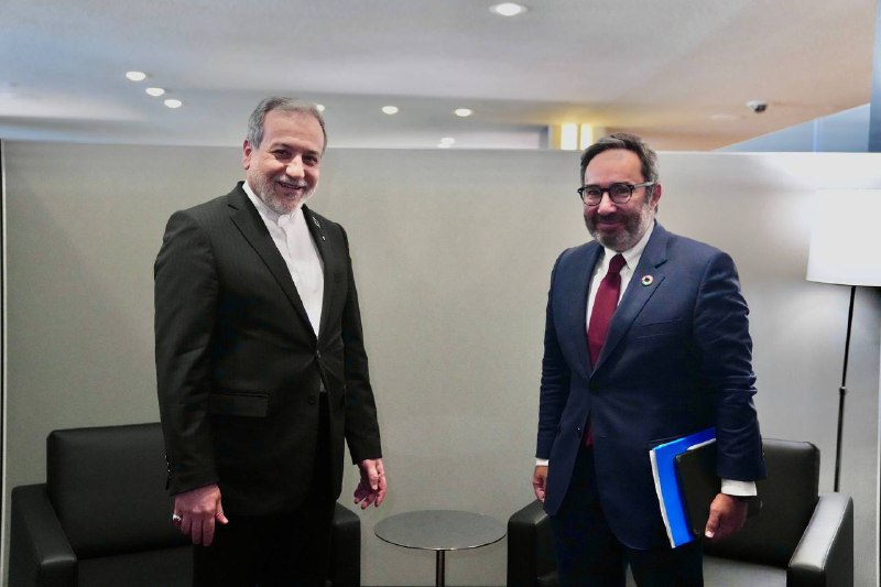 📸 Seydou Abbas Irakchi, Minister of Foreign Affairs of the Islamic Republic of Iran, and Jorge Moreira de Silva, Deputy Secretary General of the United Nations and Director General of the Office of Project Services of the United Nations, met and said on the sidelines of the 80th session of the United Nations General Assembly.