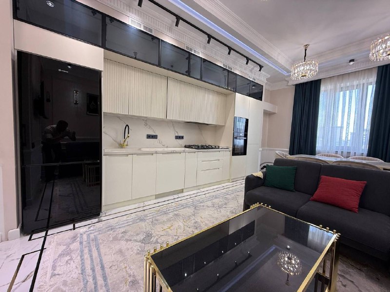Премиум класса 🤩(Новостройка )📍Район: Юнусабадский📍 Адрес: ЖК Muhtasham (Метро Минор)▪️• 3 - комнатная квартира ▪️• Этаж - 8 из 11 этажность ▪️• Площадь - 100м2 ▪️• Состояние: Лакшерий Евроремо