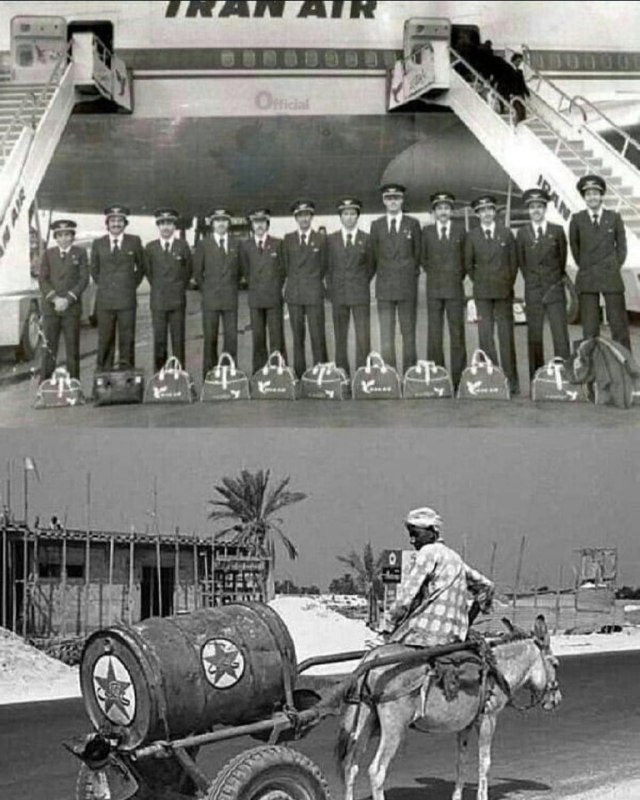 📸 گلچین بهترینها 🗒🎼: سال ۱۹۷۴ درحالی که ایران اولین بوئینگ ۷۴۷ را سفارش و به کشور می آورد ، همسایگان عربی با شتر به شهرهایشان میرفتندتصویر با