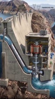 The operating principle of a hydroelectric power plantScience and facts💡