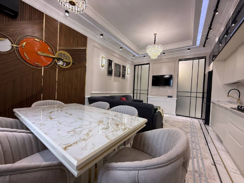 Премиум класса 🤩(Новостройка )📍Район: Юнусабадский📍 Адрес: ЖК Muhtasham (Метро Минор)▪️• 3 - комнатная квартира ▪️• Этаж - 8 из 11 этажность ▪️• Площадь - 100м2 ▪️• Состояние: Лакшерий Евроремо