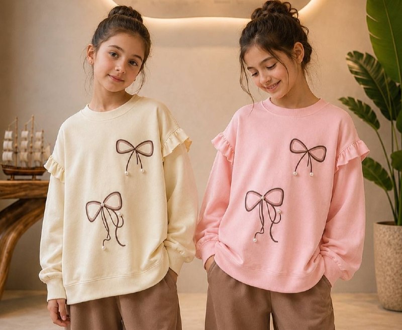 پخش عمده لباس بچگانه تهران ؛ شادلین: 📝کد:✏️ 221 ✏️🐻اسم: بلوز 🧵جنس:🪡 دورس دو نخ لاکرا با چاپ زول 🪡✂️سایز:📐55,55.65📐🎁بسته بندی: 6 عددی💵قیمت: 💰900 تومان✅تضمین ق