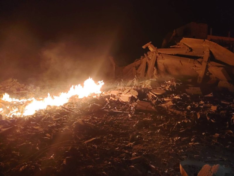 בניין אגודת הנשים המוסלמיות הצעירות לאחר הפצצת מטוסי כיבוש מזרחית לעיר עזה