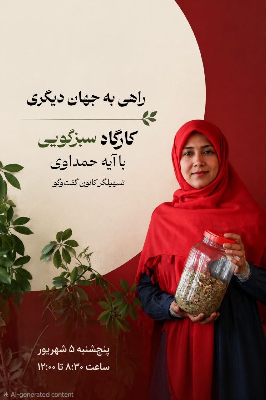 راه تعالی و توسعه: 🔹️راهی به جهانی دیگریکارگاه «سبزگویی»؛ گپوگفتی برای سبزتر کردن حالِ زمین.ویژهی راهنماهای کانون گفتوگودر این کارگاه، د
