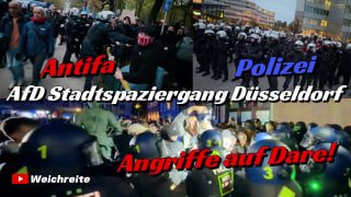בדיסלדורף, קהל של פעילי שמאל רדף אחרי סגן AfD ביום שני, מתיאס הלפריך תכנן להסתובב באתרי תרבות מקומיים, אך ב…