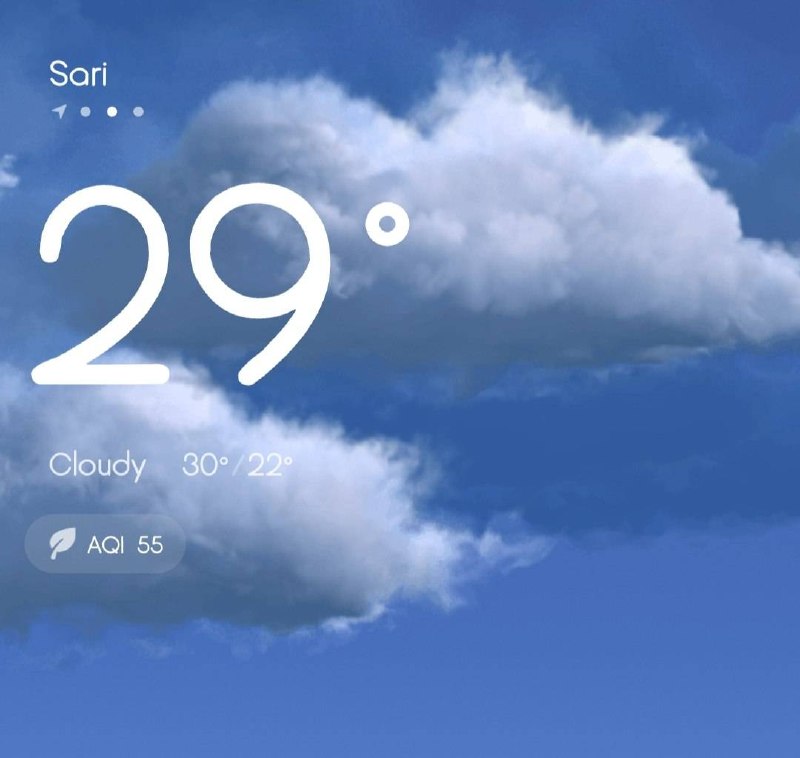 اخبار مازندران: ♦️ساری؛ هوایی مطلوب و آسمانی ابری در قلب مازندران ☁️توصیههای کلیدی:🔹با شاخص ۵۵، هوای امروز ساری بسیار مطلوب است؛ فرصت خ