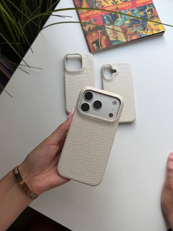 📱Чохли Чохол iPhone White Snake Leather, фото 2
