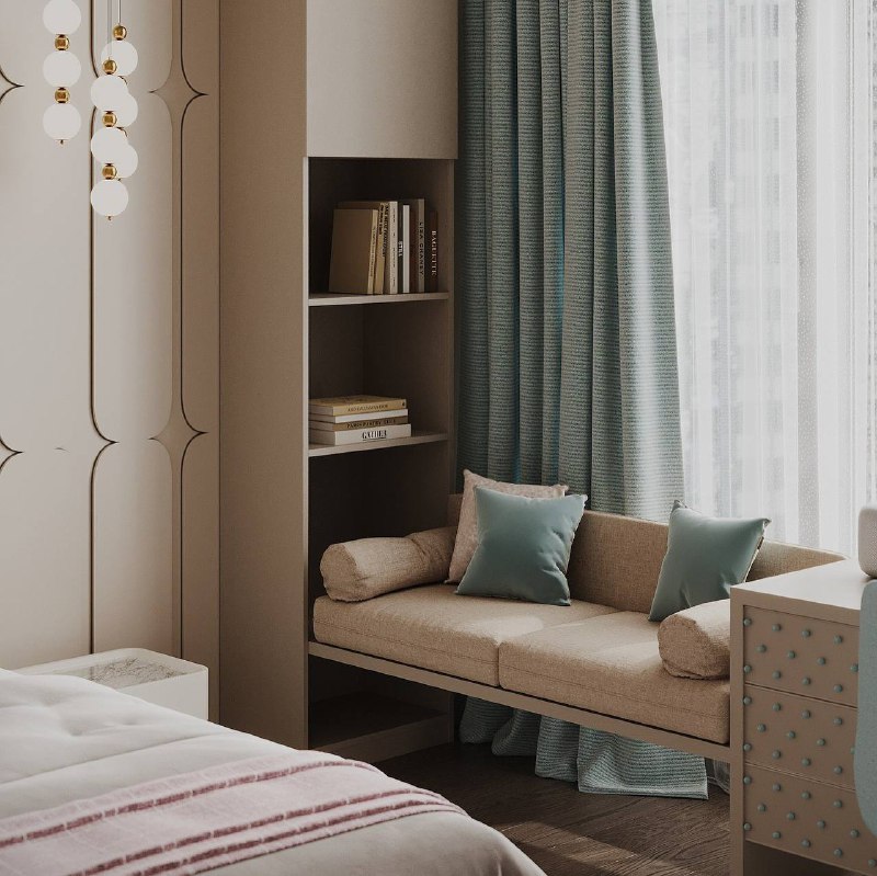 Нежный проект комнаты в цвете Тиффани . Мечты, вдохновение и волшебные воспоминания о детстве. Дизайнер Алёна Тоцкая Портфолио смотрите на - изображение 6 - нежный, проект, комнаты