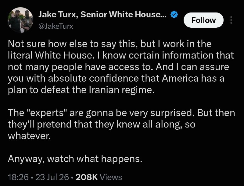 🇺🇸🇮🇷 ג'ייק טורקס, כתב הבית הלבן הראשי