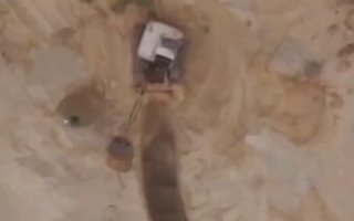 מזל"ט של הכוחות המזוינים של תימן פגע במכונת קידוח מנהרות ששימשה את החות'ים הנתמכים על ידי איראן.