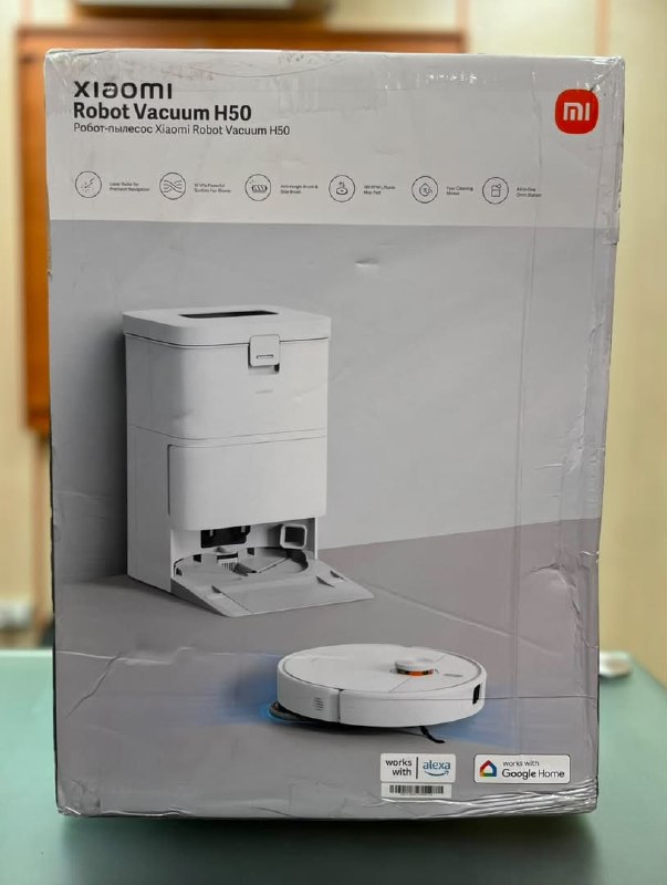 تاج موبایل: Xiaomi Robot Vacuum H50 🤖* 🌀 قدرت مکش: 10,000Pa* 🧹 جارو + تیکشی همزمان* 🧼 تی چرخشی با سرعت 180RPM* 🧽 برس ضدگیرکردن مو*