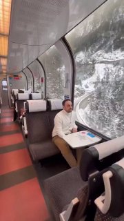 One of the most breathtaking train rides in the world.The Bernina Express travels from Chur, Switzerland to Tirano, Italy on the Rhaetian Railway.