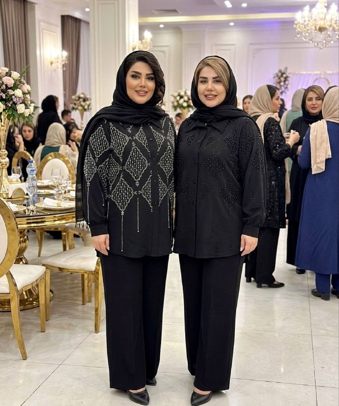 کانال لباس زنانه مردانه 💚💚Best💎shop🛍💚💚 پوشاک #زنانه #مردانه بچگانه تولید و پخش لباس: شومیز مجلسی مدل #شادین کد( ۵۴۹ ) 🧶جنس : کرپ الیزه👗رنگ بندی : نگین مشکی, نگین نقره ای📱سایز ها : سایز 1 (38تا44), سایز 2 (