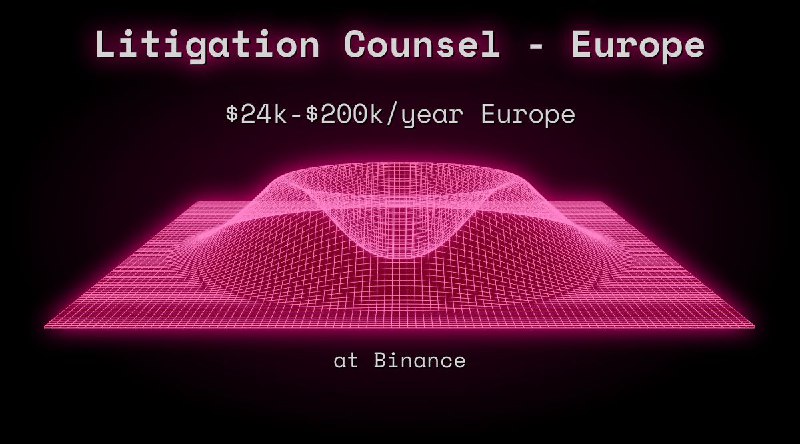 Web3 Litigation Counsel - Europe Europe at Binance