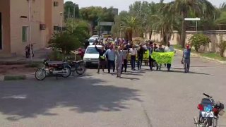 Sunday, 11 Mordad 1405 in Shush, a group of retirees held a gathering in front of the Social Security Office of this county.