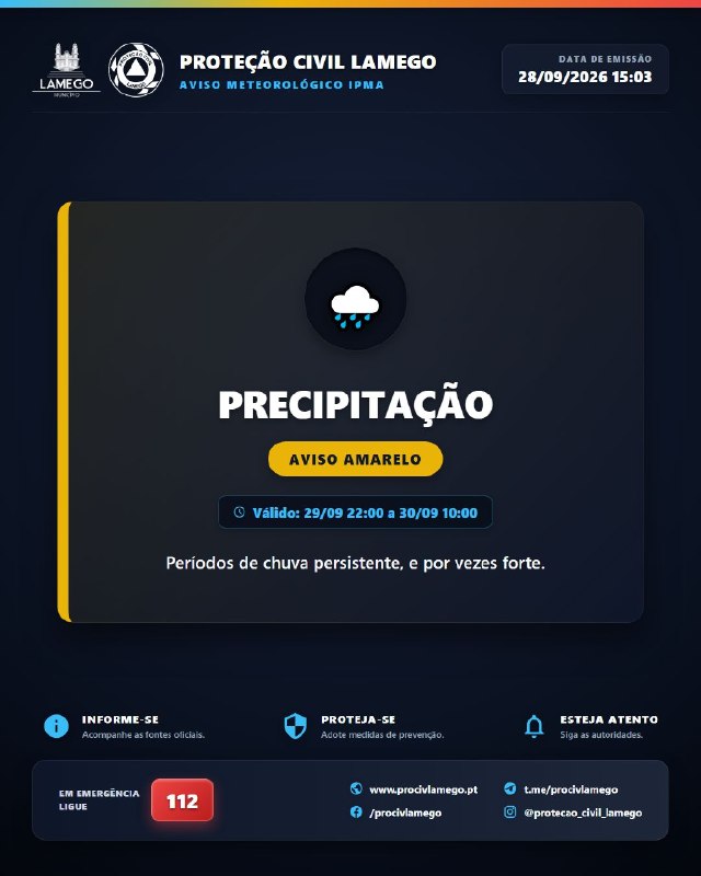Aviso PROCIV Lamego