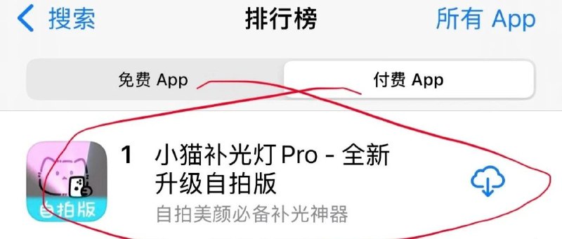 登顶AppStore付费排行榜Top1的「小猫补光灯」：一边被程序员质疑，一边遭「百亿市值」的公司致敬抄袭！说写就写，趁热打铁！4个小时前想好了标题，挣扎了两个小时，又逼了自己两个小时后，这篇2700多字的文章出来了