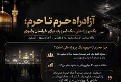 اخبار خراسان رضوی: 🔹 آزادراه حرم تا حرم؛ یک پروژه ملی، یک ضرورت برای خراسان رضوی🔸 نگاه استاندار خراسان رضوی به گرهگشایی از آزادراه مشهد ـ
