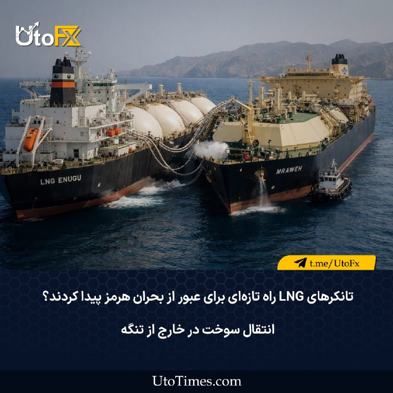 UtoFX | مرجع فاندامنتال فارکس و انس طلا: ✅ تانکرهای LNG راه تازهای برای عبور از بحران هرمز پیدا کردند؟ انتقال سوخت در خارج از تنگه در یک نگاه🔹انتقال احتمالی LNG