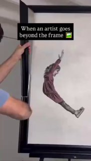 When an artist goes beyond the frame.@paintings 🖼️