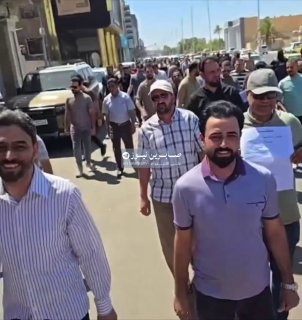 הפגנה של פלח צוותים חינוכיים במאיסן במחאה על העיכוב בחלוקת המשכורות