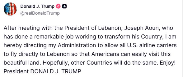 〰️🇺🇸🇸🇾🇱🇧 הנשיא טראמפ