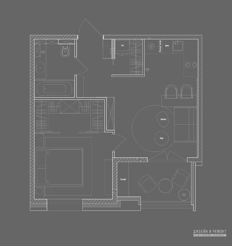 Квартира 45 м Дизайн - Ирина Гринина, студия Prosto Flat м 2 - изображение 10 - квартира, дизайн, ирина