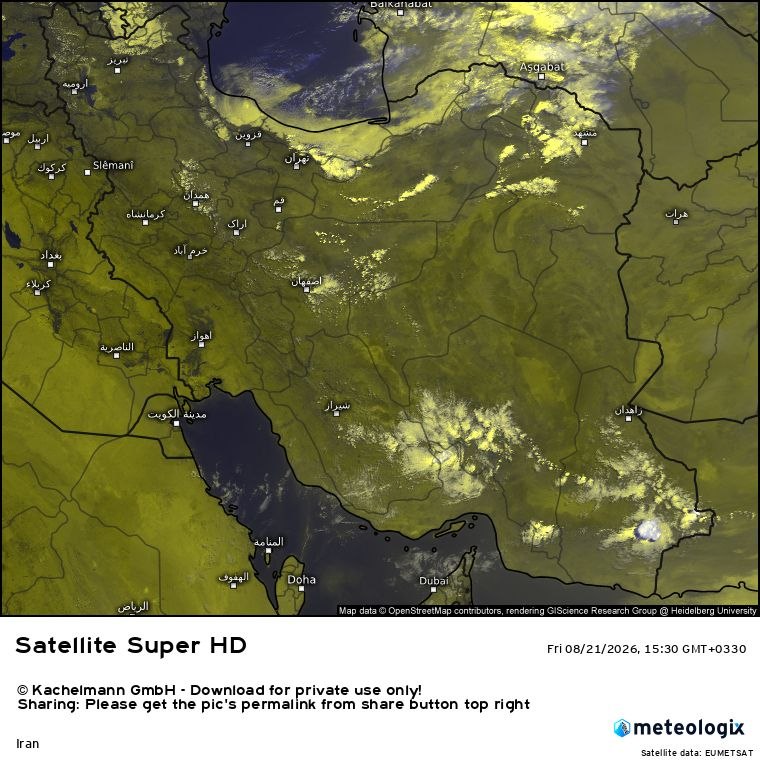 زمینی ها: ☁️ تصویر ماهواره ابر Super HD - ساعت ۱۵:۳۰@iranihayezamin 🛰