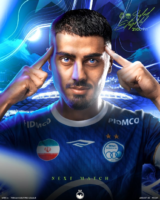 Esteghlal Twitter: #NextMatch | Exclusive Poster🇪🇺 هفته چهارم لیگ برتر🇮🇷 فولاد - استقلال🇮🇷🗓 جمعه ، 6 شهریور ⏰ ساعت 21:00🏟 ورزشگاه فولاد آرن