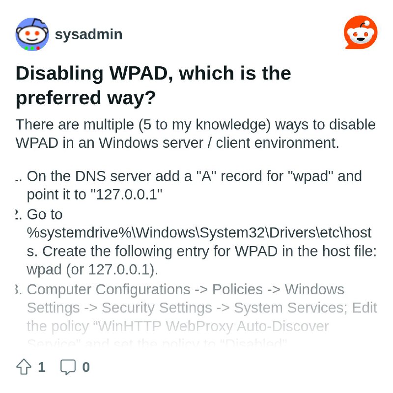 From the sysadmin community on Reddit
