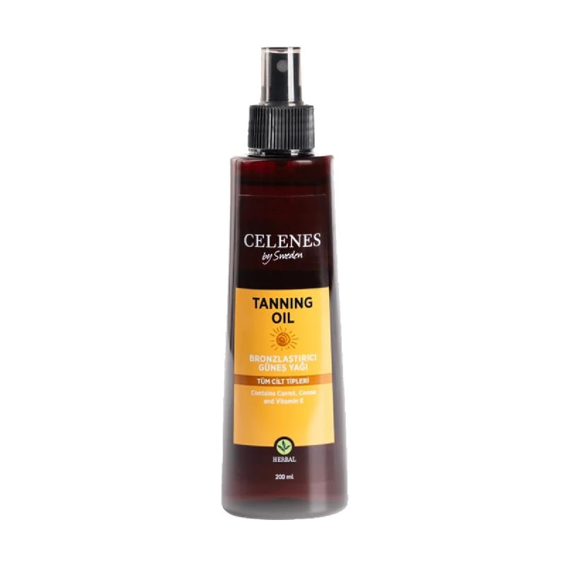 Celenes By Sweden Celenes By Sweden Herbal Bronzlaştırıcı Güneş Yağı 200 ml, CLN4965