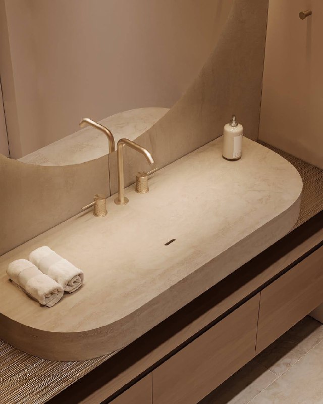 Тёплый интерьер сан. узла для любителей минимализма. Автор проекта leqb architects . - изображение 7 - тёплый, интерьер, сан