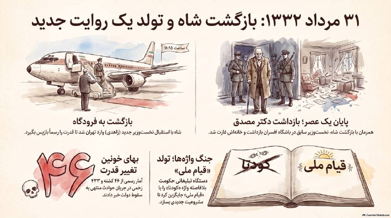 مصدق به روايت تاريخ و اسناد: روزشمار کودتای 28 مرداد، روز سیویکم مرداد@mohammadmosaddegh